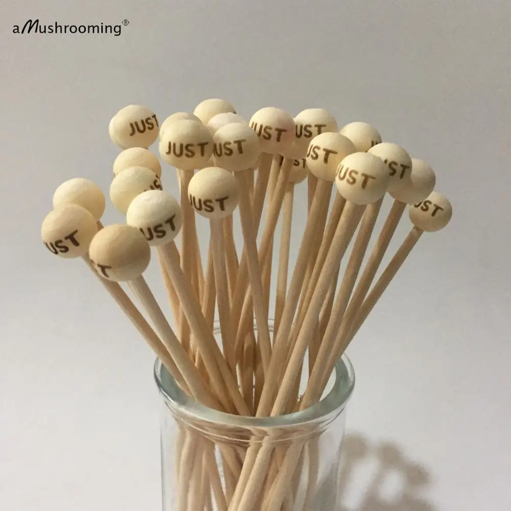 Natural Wood Cake Pop Rock Candy Sticks Personalized Coffee Swizzle Cocktail Stirrer Bar Cafe Wedding Birthday Party Event Decor | Дом и сад