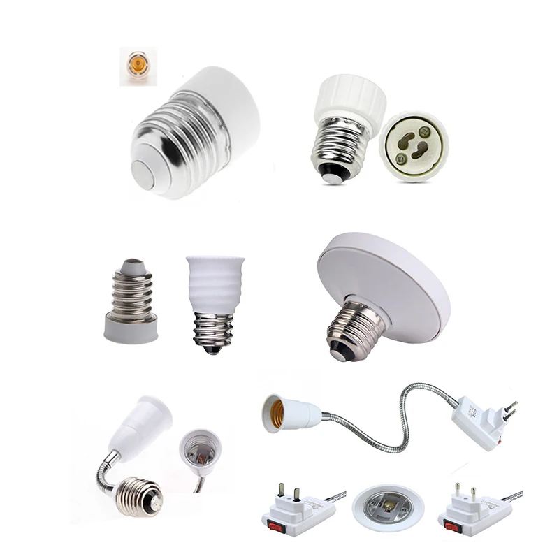 

BEYLSION E12 To E14 Bulb Lamp Holder Adapter Socket Converter Light Base Candelabra Lamp accessory for E14 Light 200 Pieces/ Lot