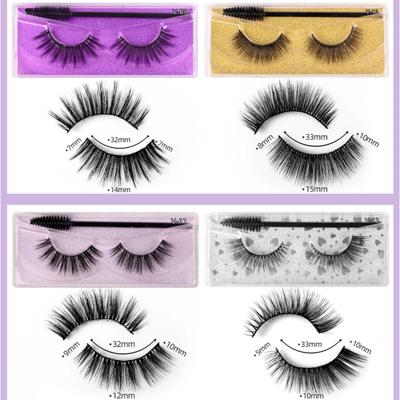 Синтетические ресницы натуральные накладные парные волосы оптовая продажа