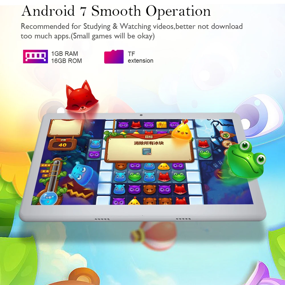 Детский планшет ANRY 10 дюймов Восьмиядерный Android 8 1 MTK6753 2 + 32 Гб ПЗУ 3G/4G телефонные