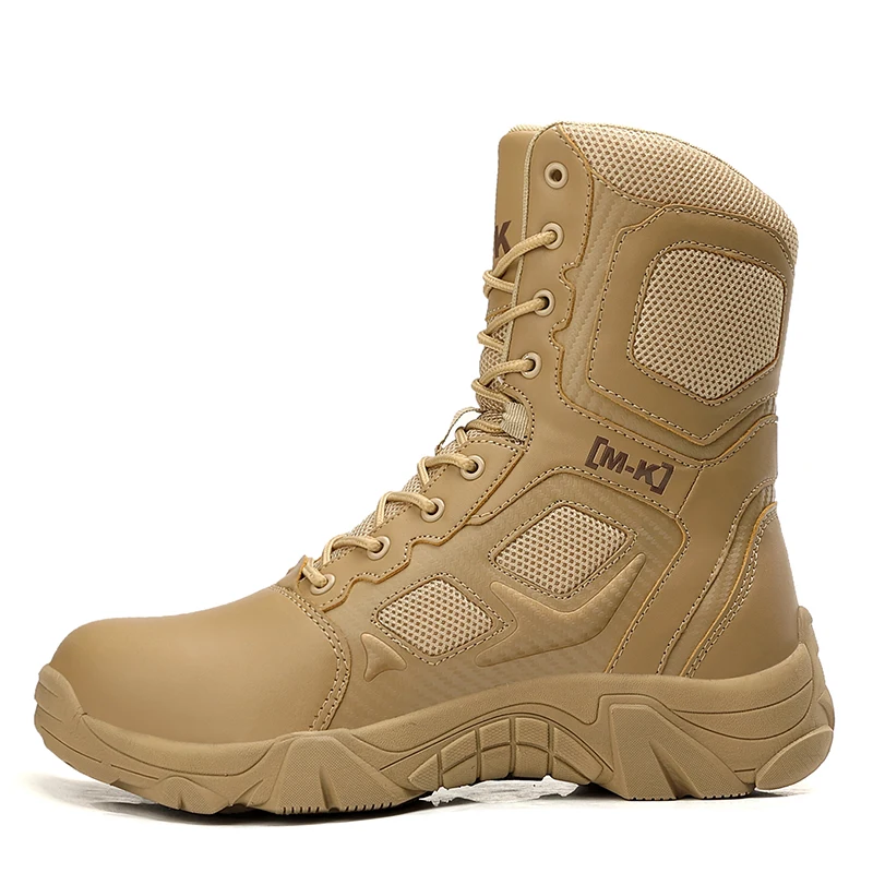 

Outdoor High Top Safety Shoes Brand Men's Boots Men Anti-collision Army Boots Big Size 39-47 Men's Special Forces Combat Boots