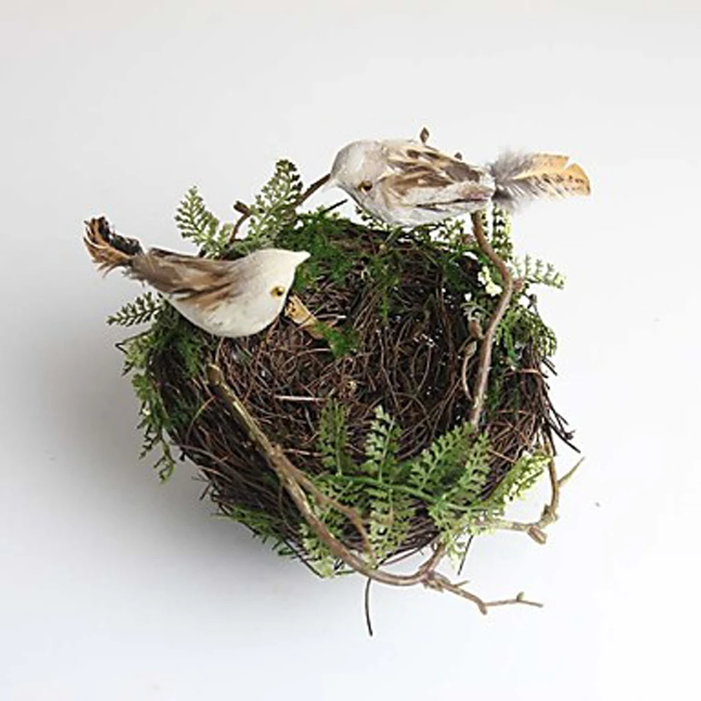 

12 шт. в упаковке, расположенный лесной птицы искусственные перья Птица Детский подарок домашний декор