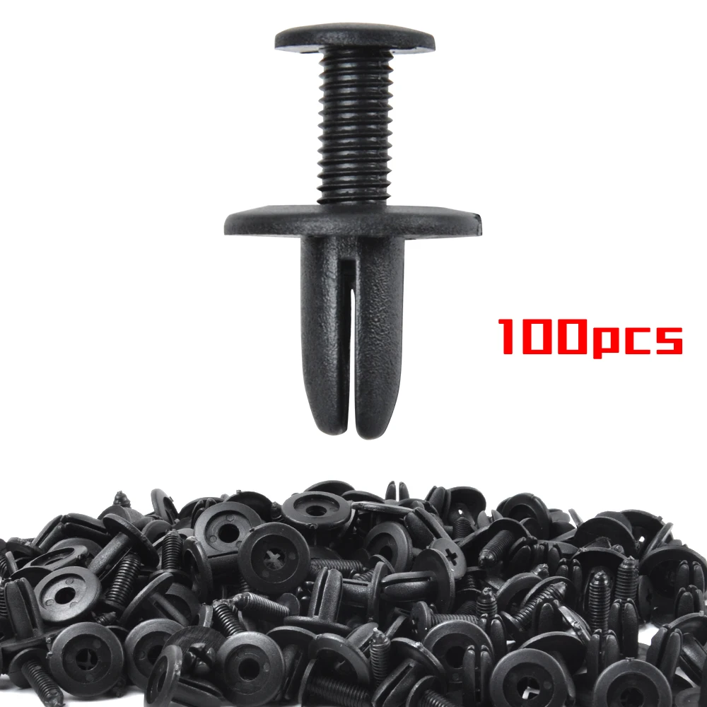 100 шт 6 мм Пластиковые заклепки автомобиля переднее крыло юбка Push заменить OEM: 90683