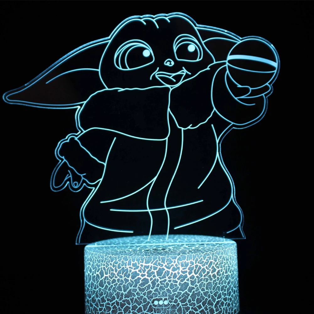 

Children's Bedroom Decoration Remote Control Desk Lamp Led Acrylic Visual Stereo Light Touch Desk Lamp