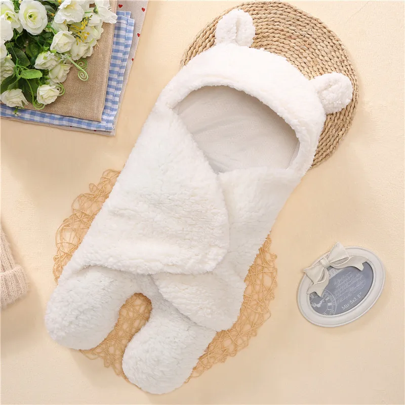 

0-6 Months Soft Newborn Baby Wrap Blankets Baby Sleeping Bag Envelope For Newborn Sleepsack Cotton thicken Cocoon for baby