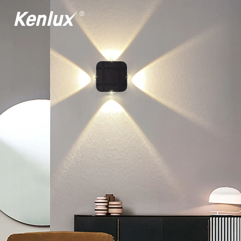 Светодиодный настенный светильник в скандинавском стиле черная комнатная