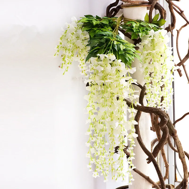 

12 Pieces / Lots Artificial Wisteria Flower Simulation Fake Flower Branch Wedding Decoration Party Decoration Flower Branch