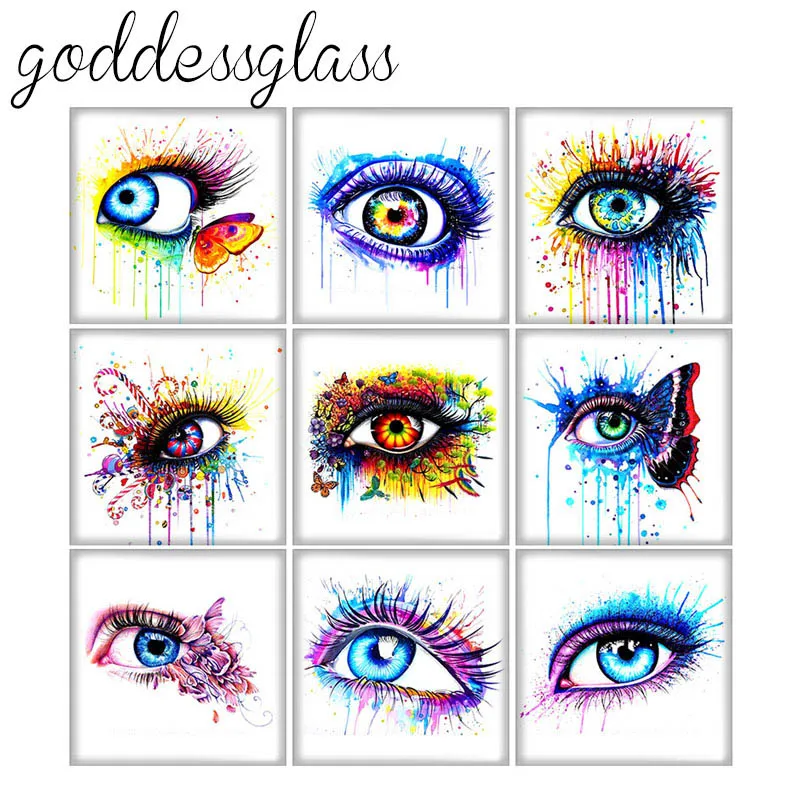 Новинка красивый художественный квадрат в виде бабочки для глаз 10 шт. смешанные