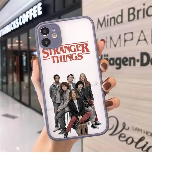 

Stranger Things Christmas Lights Phone Cases Matte transparent For Gray iPhone 12 Mini 11 Pro XR XS Max 7 8 Plus X Back Cover
