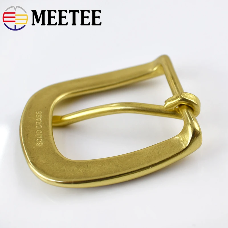 Meetee ID 35 мм 1/2 шт. Мужская пряжка для ремня из чистой латуни женские повседневные