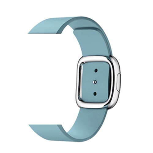 lake Современный ремешок с пряжкой для apple watch 44 мм 40 мм iwatch 42 мм 38 мм браслет из натуральной кожи ремень для apple watch 5 4 3 2 1 - Цвет ремешка: lake