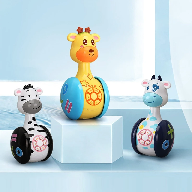 

1Pc Sliding Tumbler Multifunctional Puzzle Rattle Toy with Childhood Songs and Dazzling Lights for Toddlers Education