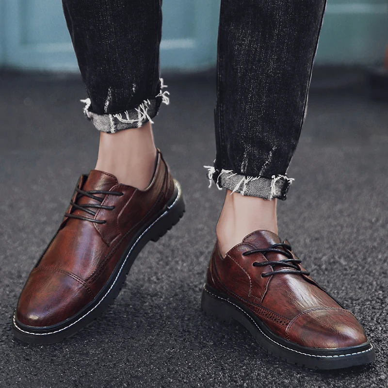 Кроссовки мужские из натуральной кожи повседневная обувь лоферы трендовые