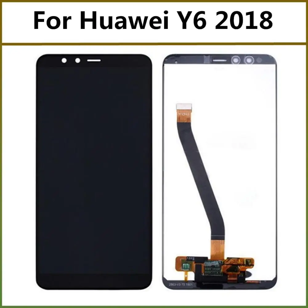 ЖК-дисплей 5 7 ''для Huawei Y6 2018 с сенсорным экраном и дигитайзером в сборе для Huawe