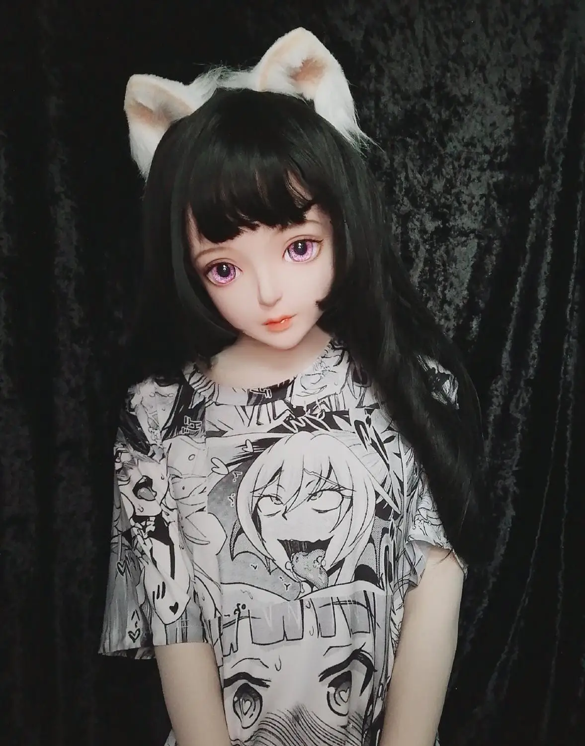 (Dollkii 08) Женская силиконовая смола косплей BJD крестообразная маска для головы