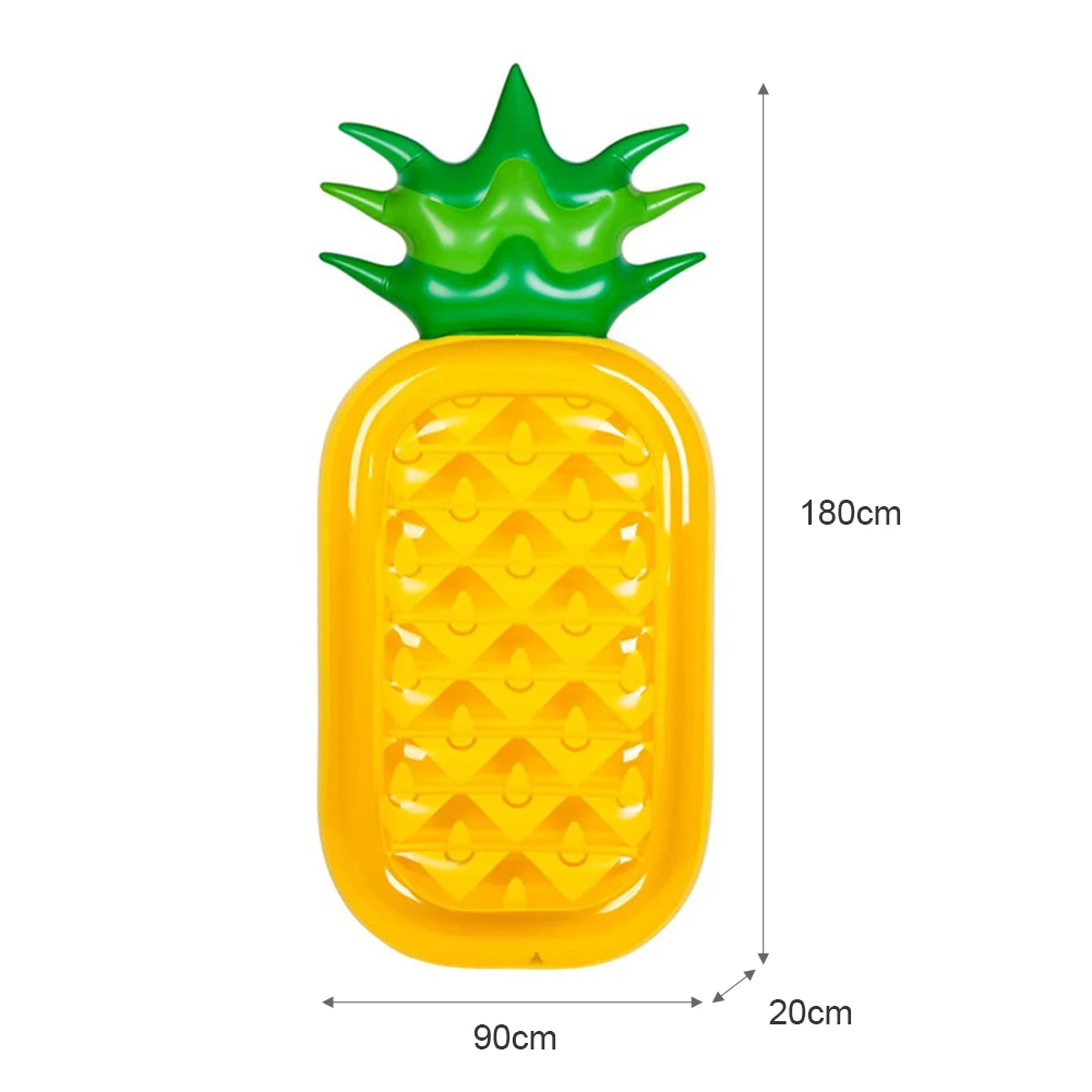 

Inflatable Floating Row Pool Pineapple Shape Air Bed PVC Water Sports Lounger Chair Water Float Raft Swim Ring Pool Toys Adult