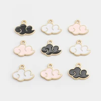 10pcs zinc alloy mini cloud enamel charms cute 3 color pendants for diy bracelet earring necklace jewelry making accessories