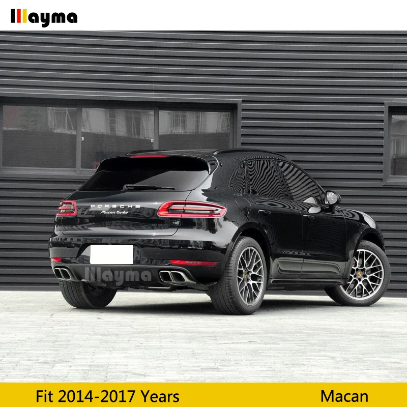 Серебряные наконечники выхлопной трубы глушитель для Porsche Macan 2014 2015 2016 2017 года