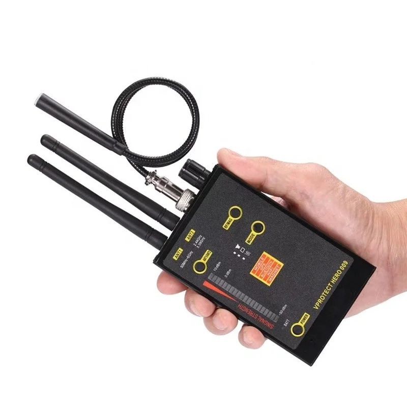 Pаспродажа Новый беспроводной детектор сигнала Hero 009 VHF/UHF анти-шпионский GSM Wifi сканер детектор Магнитного магнитного сигнала 2022