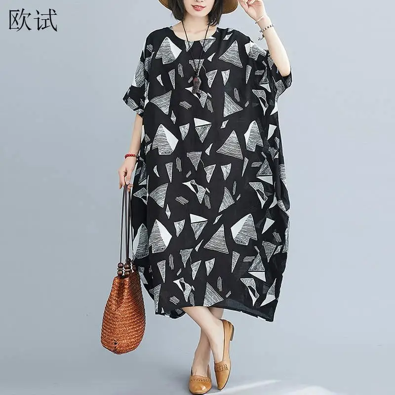 Женское длинное платье в клетку размеры 4XL 5XL 6XL 7XL|Женские платья| |