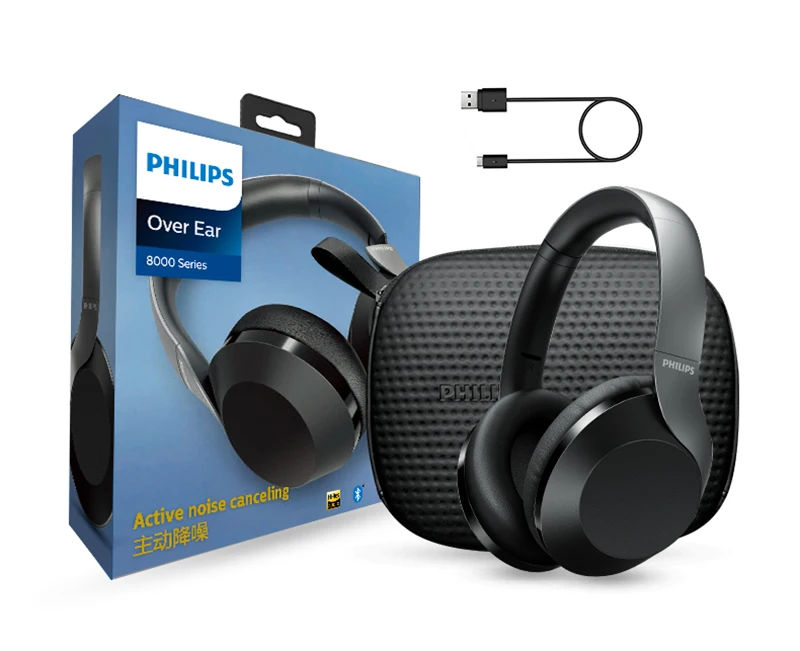 Новинка, Наушники PHILIPS HIFI TAPH805 Hi-Res Bluetooth 5,0, активные наушники с шумоподавлением с микрофоном, складная поддержка, официальный тест