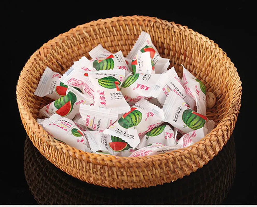 Круглая плетеная Осенняя корзина ручной работы из ротанга для кухни пикника