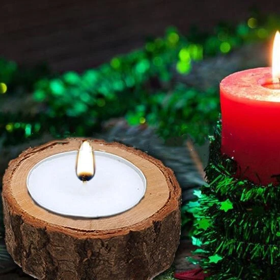 6 шт./лот деревянные поделки украшение креативный деревянный подсвечник для дома