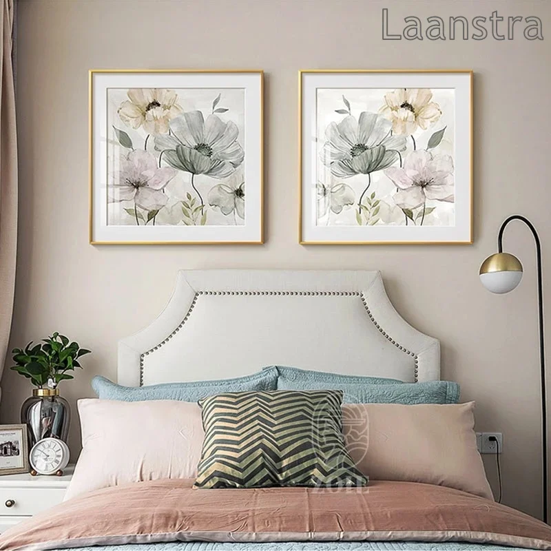 

Modern Flower Canvas Painting Posters Print Scandinavian Wall Art Pictures for Living Room Bedroom Dining Room Nordic Home Decor