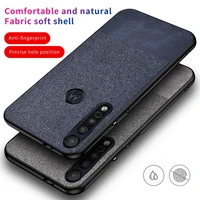 Luxury Cloth Texture case For Motorola Moto Plus Play case one macro Phone case For Moto P40 One vision action Zoom fundas