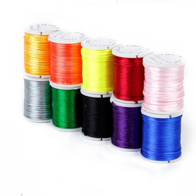 10 рулонов смешанные шнур/нейлон цвета бусы нити для ремесло ювелирных изделий 1