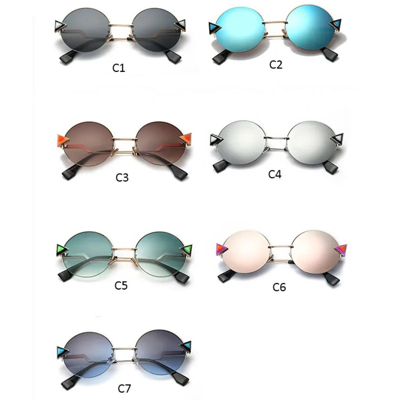 

Round sunglasses woman shades for women 2020 fashion Brand Gradient sunglasses ladies high quality feminine glasses