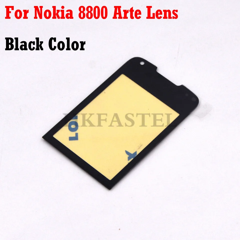 Hkfatel высококачественное ЖК-зеркало для Nokia 8800A 8800 Arte Gold Sapphire Arte Mirror display screen Lens защитное стекло+ клей - Цвет: Black Color