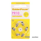 6 шт. профессиональные батареи для слухового аппарата PR10 аксессуары для слухового аппарата A10 размер батареи 10 батарея безопасная Бытовая батарея