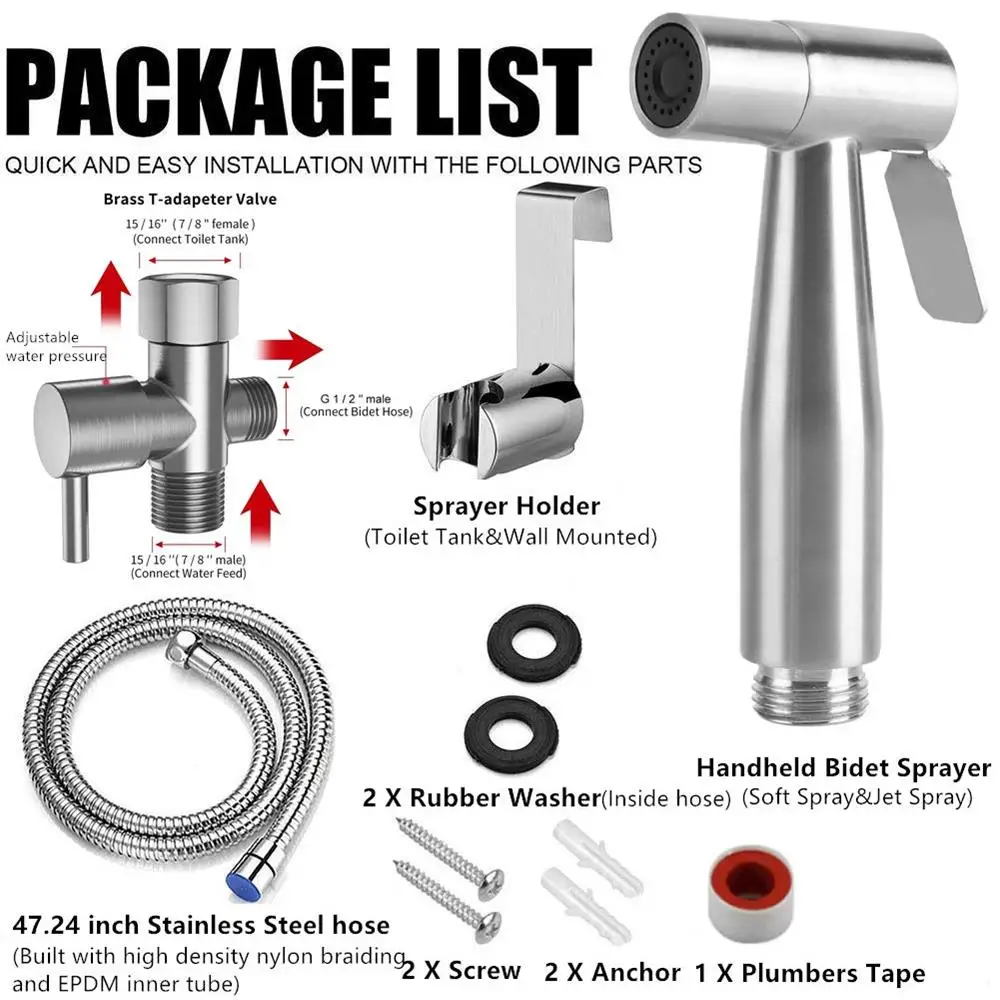 

Easy to Install Handheld Baby Cloth Diaper Sprayer,Hand Held Bidet Sprayer for Toilet 180821309