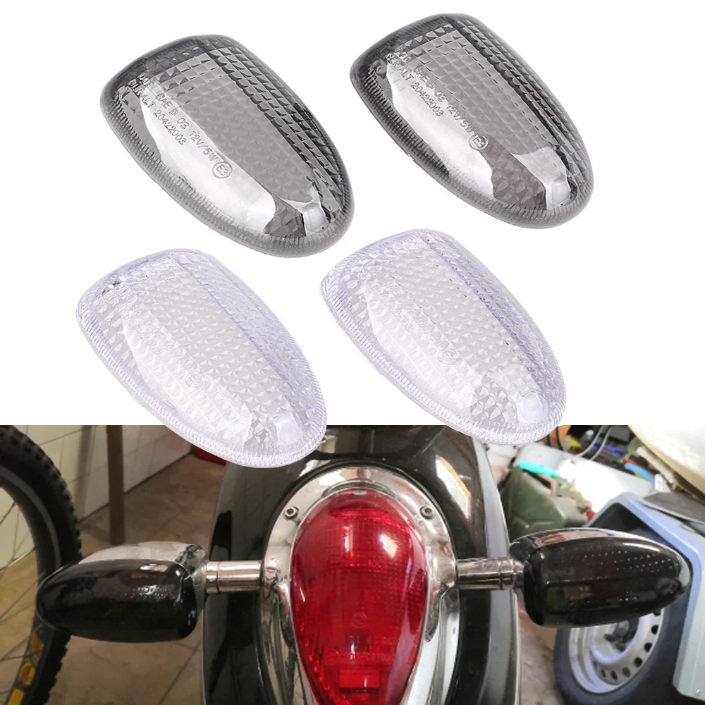 2 adet e-mark motosiklet dönüş sinyalleri işık lambası göstergesi flaşör Lens kapağı BMW K1200RS 1997-2004 & r1150R R1150GS R1200C