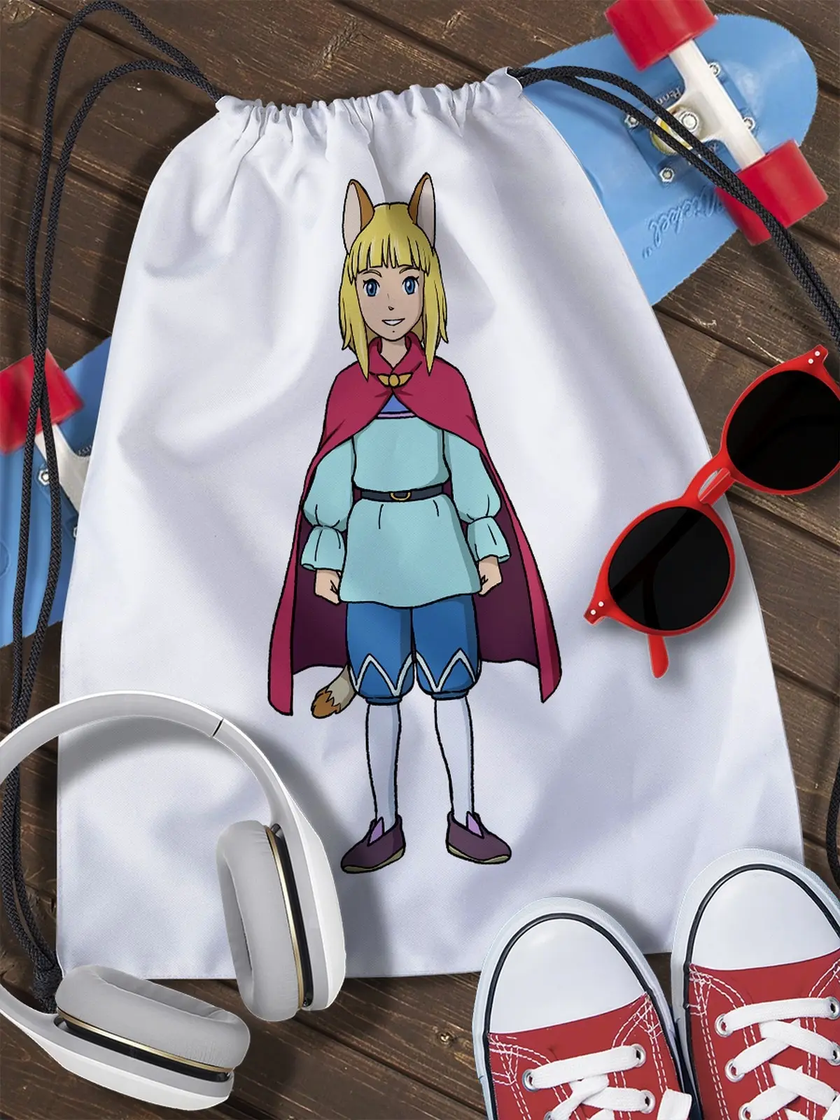 Сумка мешок для обуви ni no kuni 2 (ни но куни RPG Эван Роланд Тани) - 3529 |