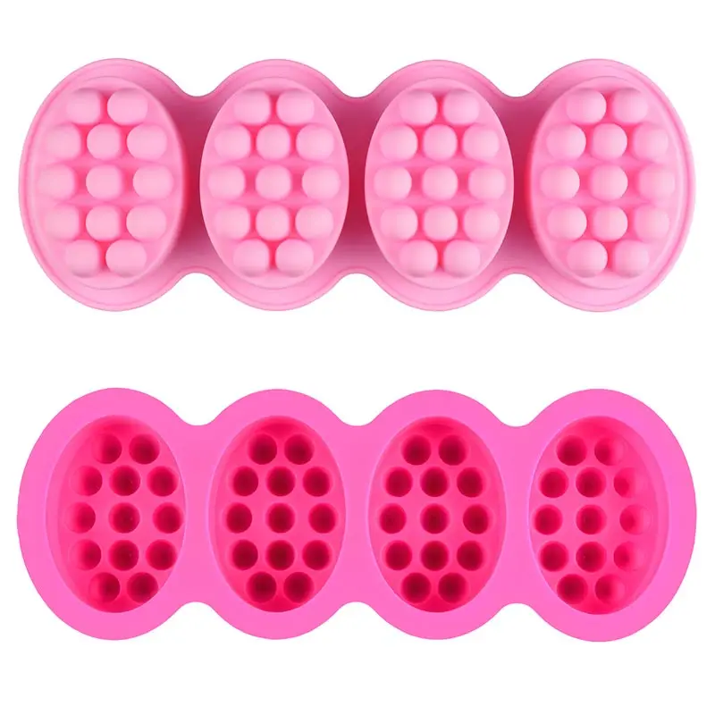 

Cavity Silicone Soap Mold for Massage Therapy Bar Soap Making Tools DIY Homemade Oval Spa Soaps Mould Silicone Soap Form