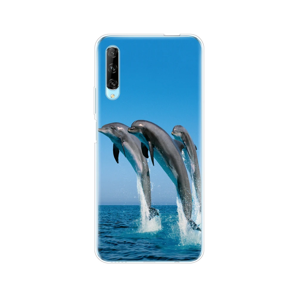 Силиконовый чехол для телефона huawei p40 lite E pro Y7P Y6S Y9S NOVA 5T морское животное милый