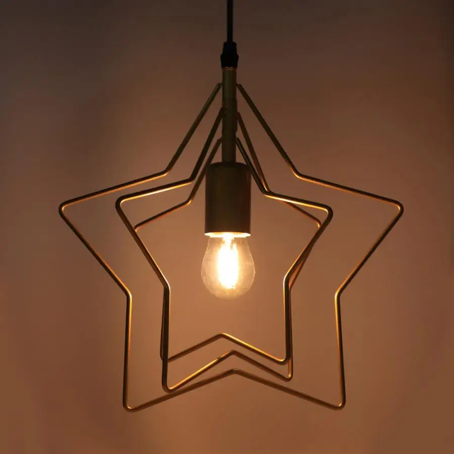 Подвесной светильник E27 светодиодный подвесной Подвесная лампа в форме звезды