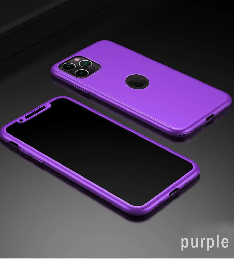 Роскошный 360 изогнутый полный Чехол для iPhone 11 Pro Max, защитный чехол для iPhone XR XS Max X 11 6 6 S 7 8 Plus, противоударный чехол, стекло