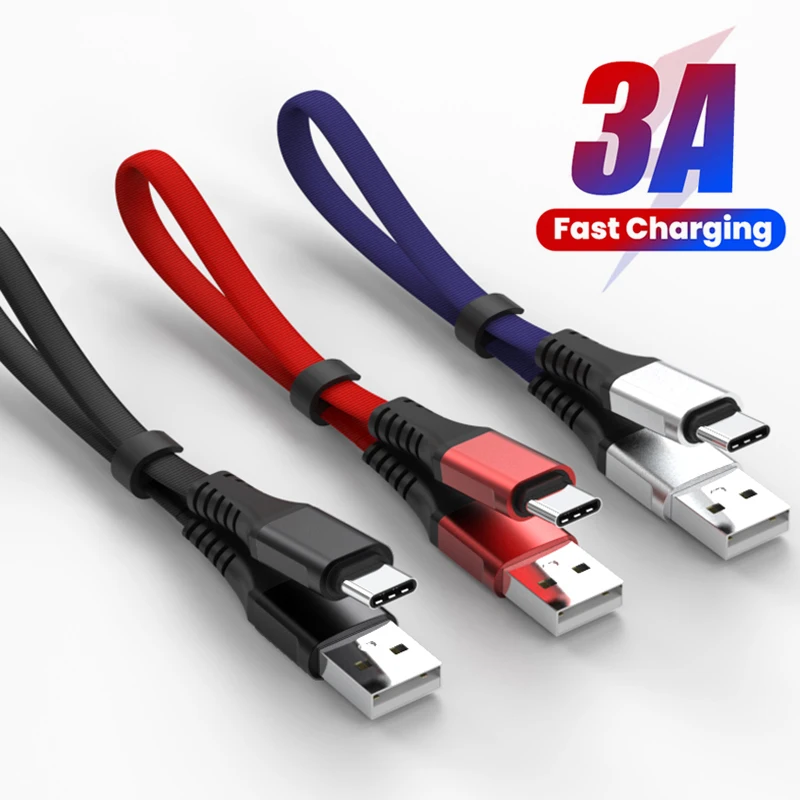 

30cm Micro USB Type C Cable Mobile Phone 3A Fast Charging USB C Data Cord For iPhone 12 11 Pro Max Xiaomi 11 Huawei P40 P30 Pro