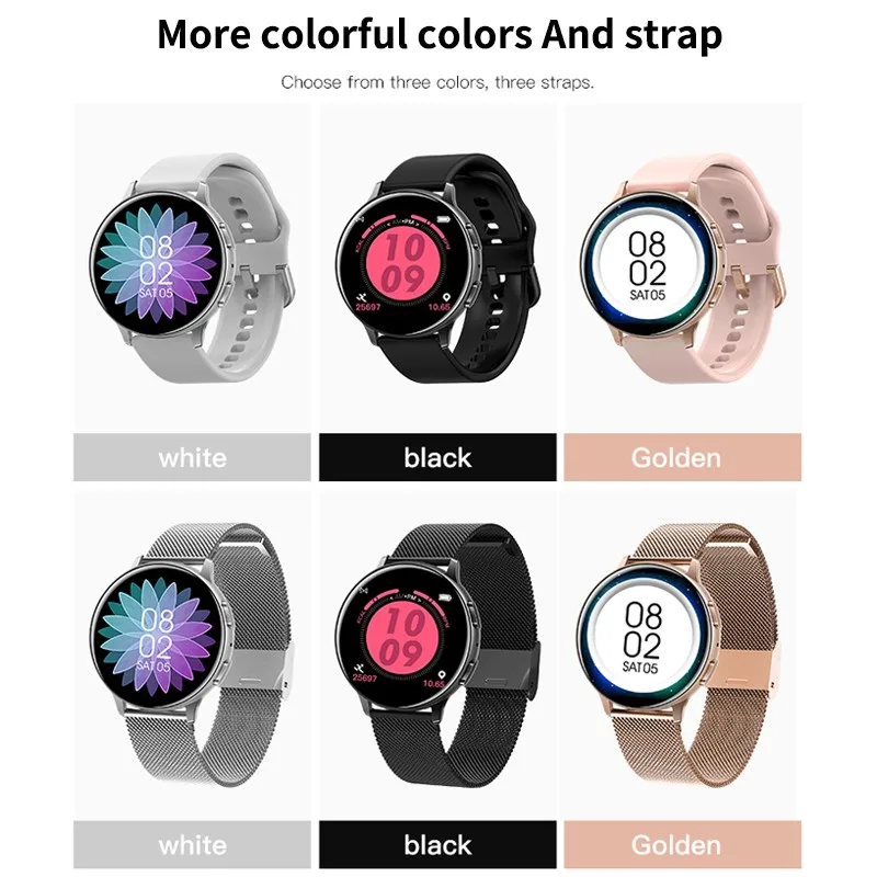 

2020 New Color screen women sport smart watch Men women Fitness tracker For iPhone Heart rate blood pressure function smartwatch
