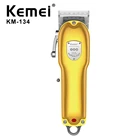 Kemei KM-134 металлический триммер для волос Парикмахерская профессиональная перезаряжаемая машинка для стрижки волос регулируемая клипса из углеродистой стали
