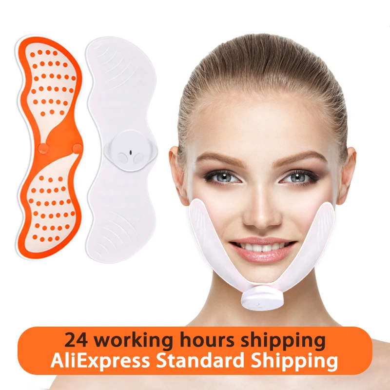 Тренажер для лица с гелевыми прокладками V образный Массажер против морщин