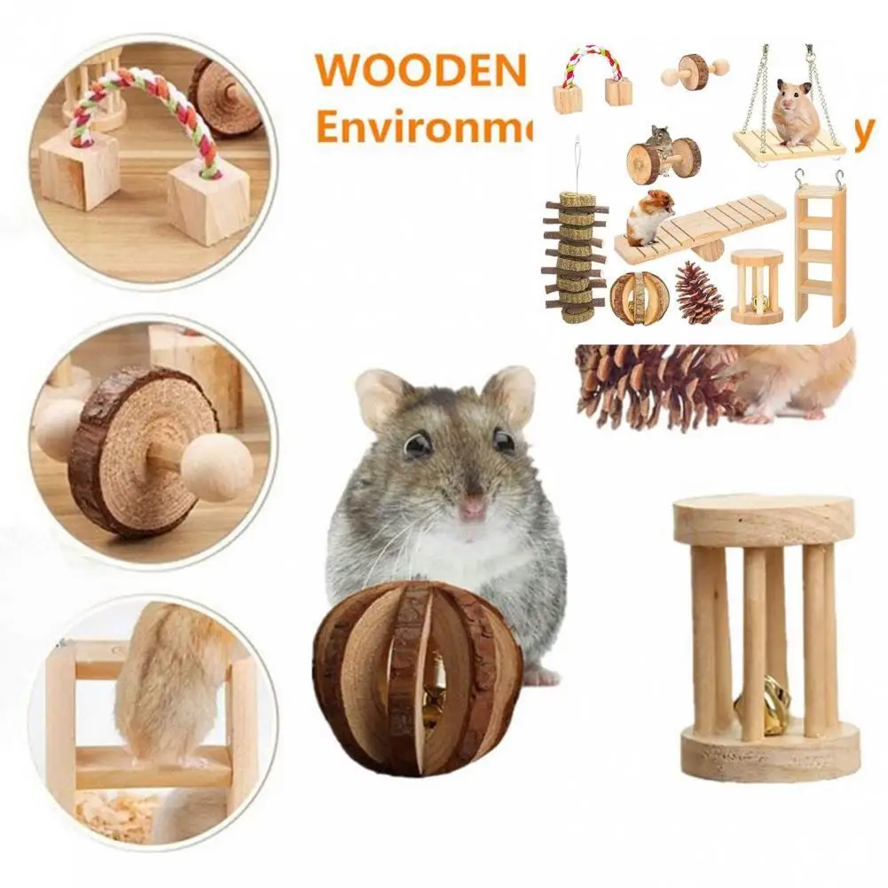 

Hamster Swing Toys Molar Toys Guinea Pig Toys Mixed Bite Resistant Sturdy Hamster Funny Swing Toys