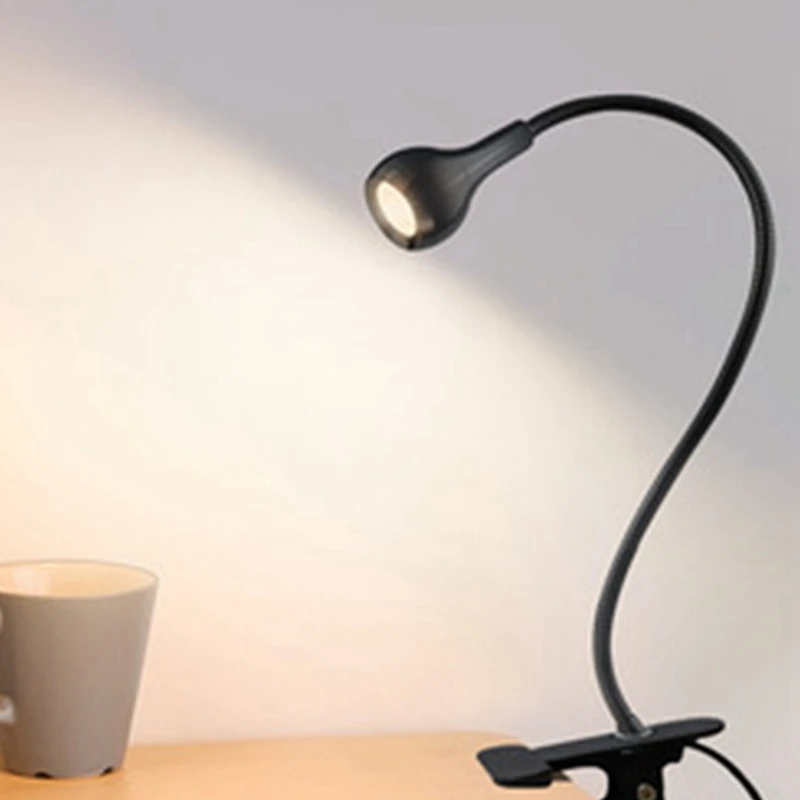 

USB Power LED Desk Lamp Flexible Study Reading Lamp with Clip for Family Bedroom Study