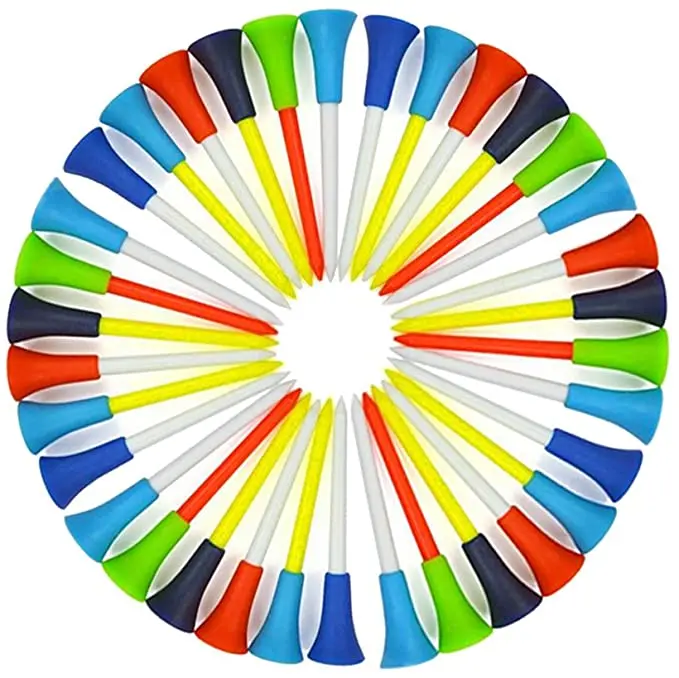 100 шт./упак. пластиковые колышки для гольфа мульти Цвет 8 3 см прочной резиновой