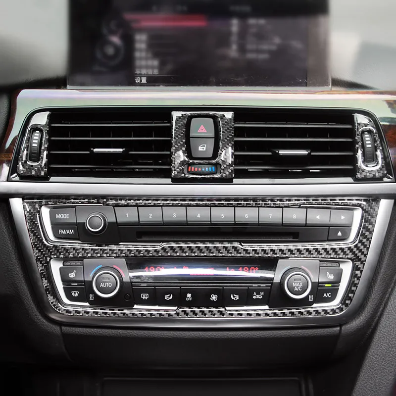 Углеродное волокно для BMW 3 серии F30 F34 RHD крышка внутренней консоли CD панель