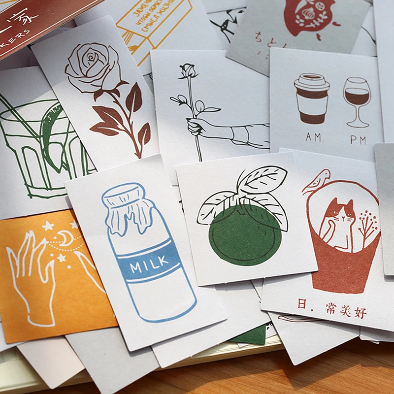 

60pcs/set Island Garden Series Writing Stickers Decorative Stationary Stickers