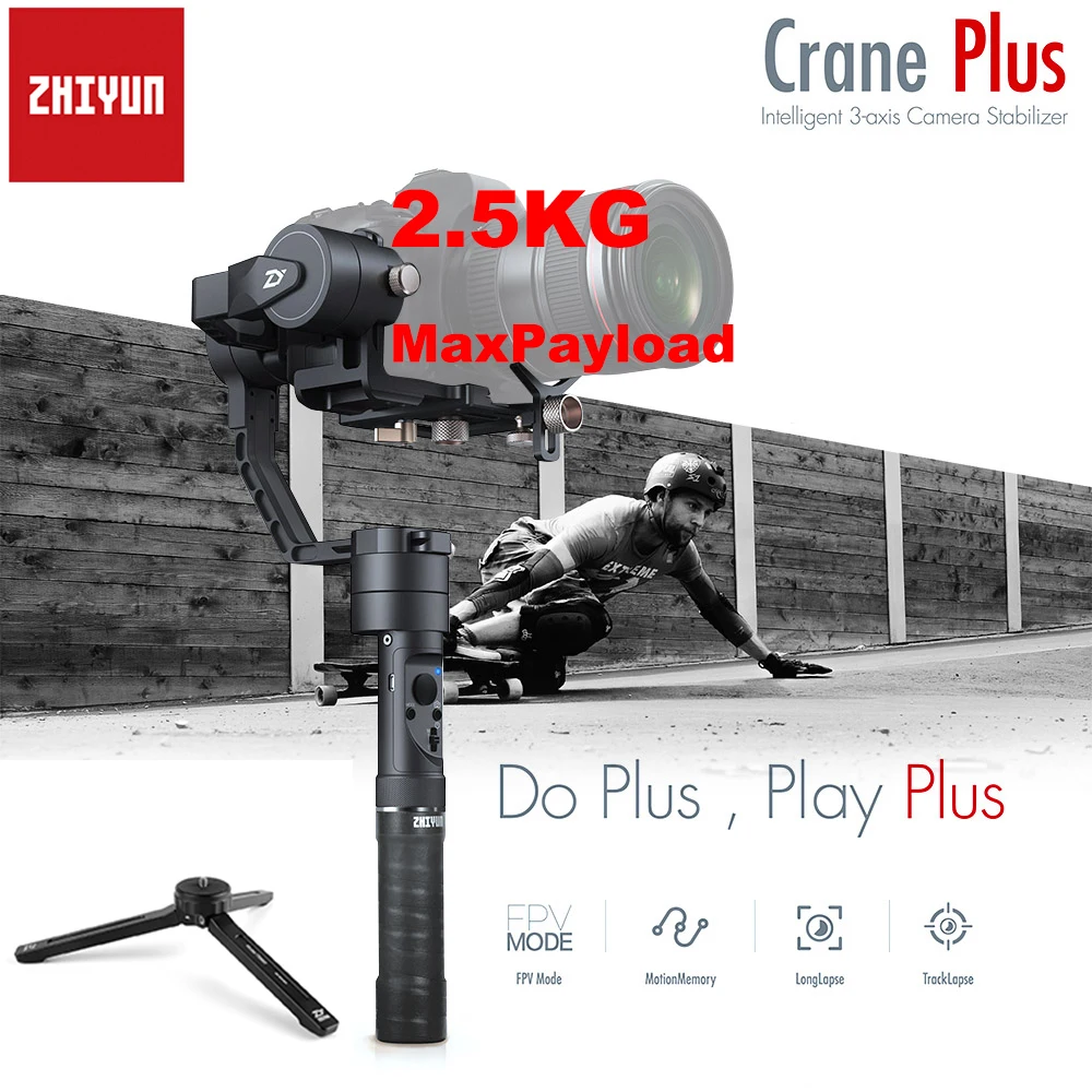 3 осевой ручной карданный стабилизатор Zhiyun Crane Plus полезная нагрузка 2 5 кг
